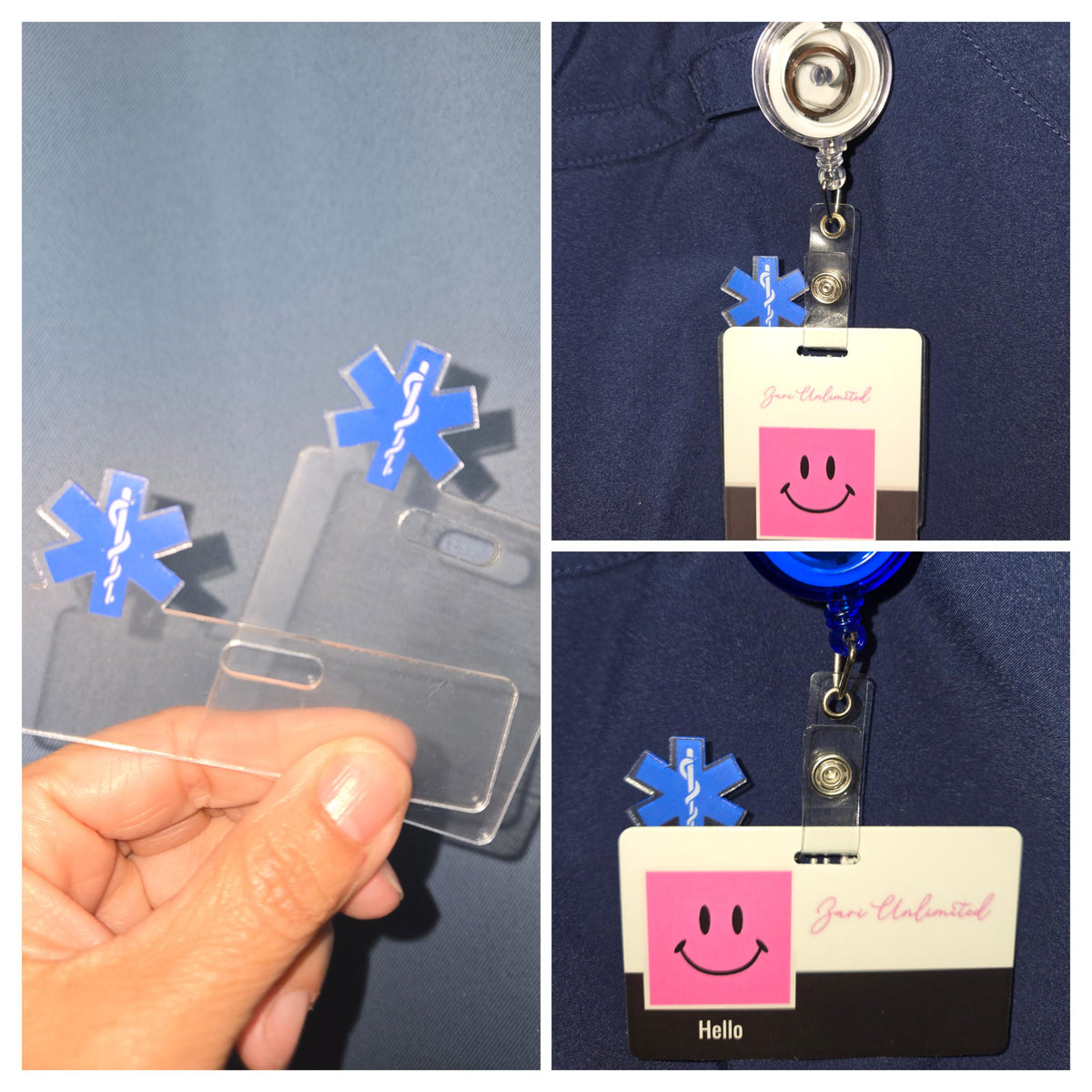 Badge Topper Buddy/ Nurse / Office / Gift / Star of Life / Caduceus