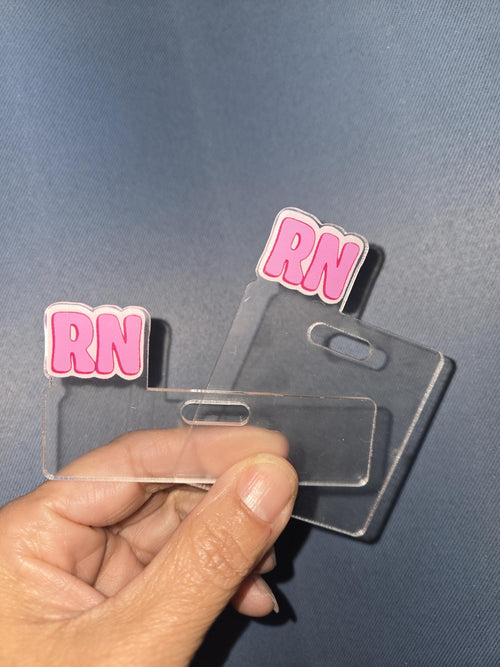 Badge Topper Buddy / Nurse / Office / Gift / RN Pink