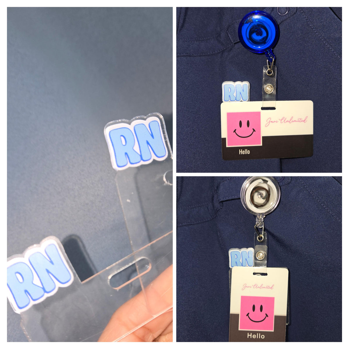 Badge Topper Buddy/ Nurse / Office / Gift / RN Blue