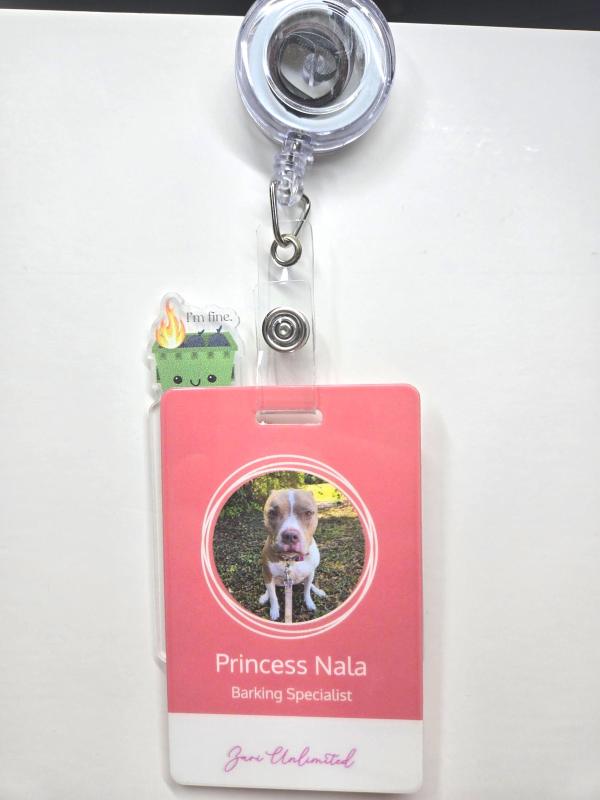 Badge Topper Buddy/ Nurse / Office / Gift / Dumpster Fire / I'm Fine